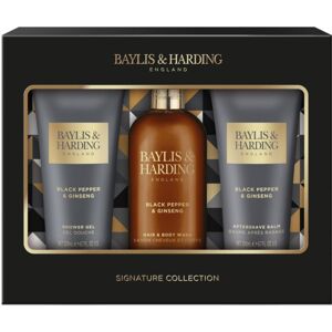 Baylis & Harding Black Pepper & Ginseng darčeková sada (na tvár, telo a vlasy) pre mužov