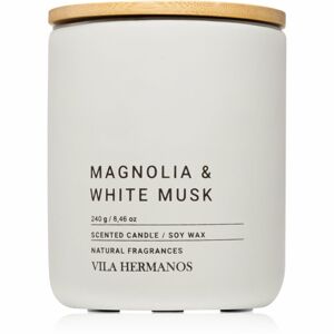 Vila Hermanos Concrete Magnolia & White Musk vonná sviečka 240 g
