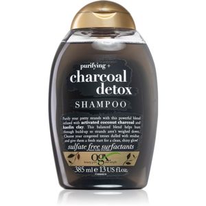 OGX Charcoal Detox čistiaci šampón pre oslabené vlasy 385 ml