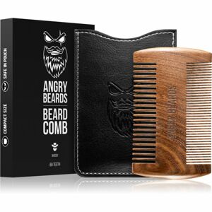 Angry Beards Beard Comb 69 Teeth drevený hrebeň na fúzy obojstranný 1 ks
