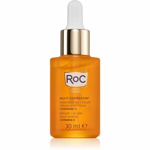 RoC Multi Correxion Revive + Glow rozjasňujúce sérum s vitamínom C na tvár a krk 30 ml