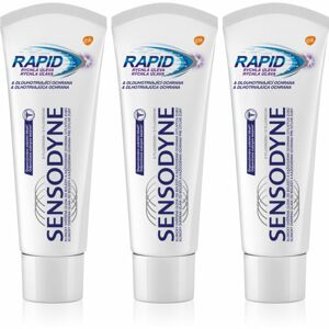 Sensodyne Rapid zubná pasta pre citlivé zuby 3x75 ml