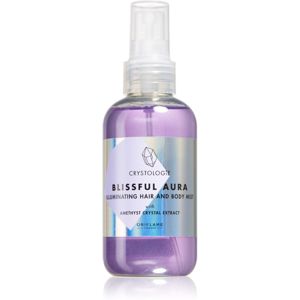 Oriflame Crystologie Blissful Aura parfumovaný sprej na telo a vlasy s trblietkami 150 ml