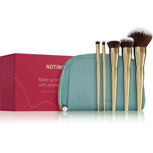 Notino Grace Collection Make-up brush set with cosmetic bag Sada štetcov s taštičkou