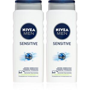 Nivea Men Sensitive sprchový gél na telo a vlasy (výhodné balenie)