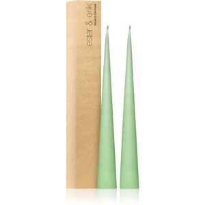 ester & erik cone candles eucalyptus (no. 66) dekoratívna sviečka 2x37 cm