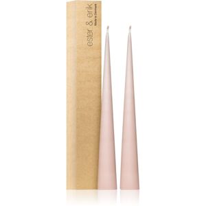 ester & erik cone candles soft rose (no. 52) dekoratívna sviečka 2x37 cm