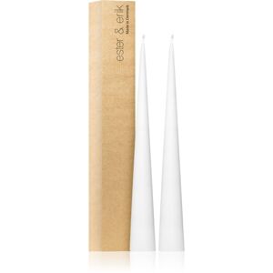 ester & erik cone candles pure white (no. 31) dekoratívna sviečka 2x37 cm