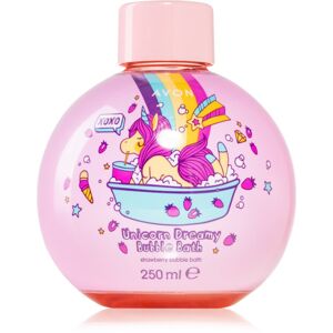 Avon Unicorn Dreamy osviežujúca pena do kúpeľa s vôňou jahôd 250 ml