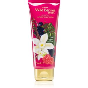 Avon Wild Berries Shake Raspberry & Vanilla & Orange hydratačný krém na ruky 75 ml