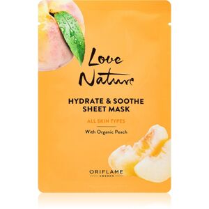 Oriflame Love Nature Peach hydratačná plátienková maska 24 ml
