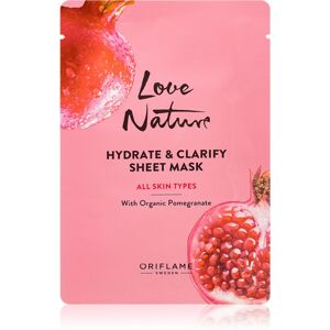 Oriflame Love Nature Pomegranate hydratačná plátienková maska 24 ml
