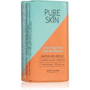 Oriflame Pure Skin čistiace mydlo s ílom na tvár a telo 75 g