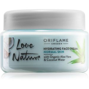 Oriflame Love Nature hydratačný pleťový krém pre normálnu pleť Aloe Vera & Coconut Water 50 ml