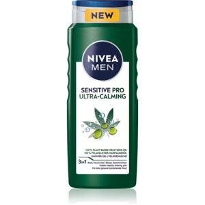 Nivea Men Sensitive Pro Ultra Calming sprchový gél na tvár, telo a vlasy 500 ml