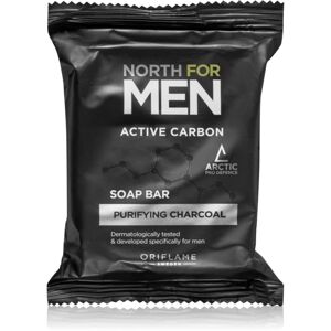 Oriflame North for Men Active Carbon čistiace tuhé mydlo s aktívnym uhlím 100 g