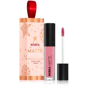 NOBEA Festive Matte Liquid Lipstick matný tekutý rúž odtieň Dusty Pink 7 ml