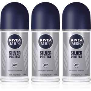 Nivea Men Silver Protect antiperspirant roll-on 3 x 50 ml (48h)
