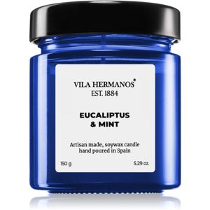 Vila Hermanos Apothecary Cobalt Blue Eucalyptus & Mint vonná sviečka 150 g