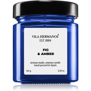 Vila Hermanos Apothecary Cobalt Blue Fig & Amber vonná sviečka 150 g