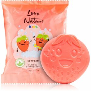 Oriflame Love Nature Kids Playful Strawberry čistiace tuhé mydlo na detskú pokožku 75 g
