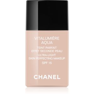 Chanel Vitalumière Aqua ultra ľahký make-up pre žiarivý vzhľad pleti odtieň 20 Beige SPF 15 30 ml