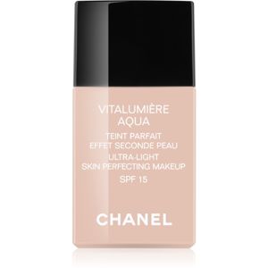 Chanel Vitalumière Aqua ultra ľahký make-up pre žiarivý vzhľad pleti odtieň 30 Beige SPF 15 30 ml
