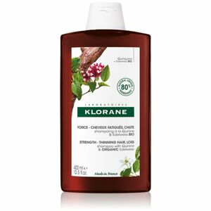 Klorane Quinine & Edelweiss Bio posilňujúci šampón proti vypadávániu vlasov 400 ml