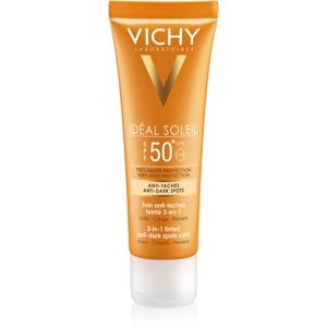 Vichy Idéal Soleil tónovaná starostlivosť proti pigmentovým škvrnám 3v1 SPF 50+ 50 ml