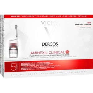 Vichy Dercos Aminexil Clinical 5 cielená starostlivosť proti vypadávaniu vlasov pre ženy 21x6 ml