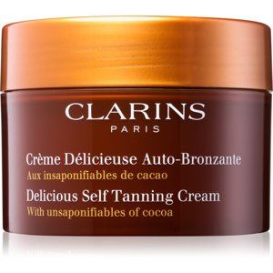 Clarins Delicious Self Tanning Cream samoopaľovací krém na tvár a telo s kakaovým maslom 150 ml