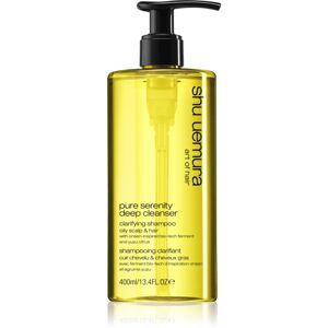 Shu Uemura Deep Cleanser Pure Serenity hĺbkovo čistiaci šampón pre mastné vlasy a vlasovú pokožku 400 ml