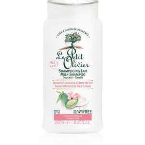 Le Petit Olivier Sweet Almond & Rice Cream zjemňujúci šampón pre normálne vlasy 250 ml