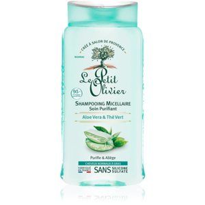 Le Petit Olivier Aloe Vera & Green Tea Micelárny šampón pre normálne až mastné vlasy 250 ml