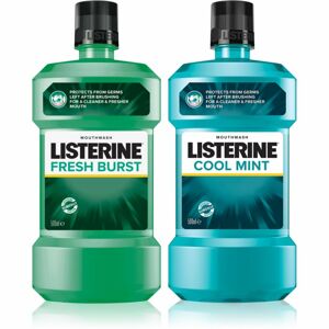 Listerine Fresh Burst a Cool Mint Duopack ústna voda pre svieži dych 2x500 ml