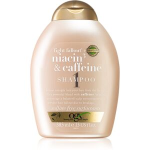 OGX Fight Fallout Niacin3 & Caffeine posilňujúci šampón proti vypadávaniu vlasov 385 ml