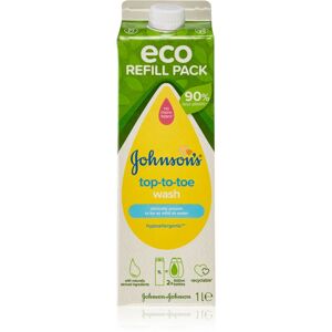 Johnson's® Top-to-Toe umývací gél na telo a vlasy pre deti od narodenia náhradná náplň 1000 ml