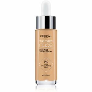 L’Oréal Paris True Match Nude Plumping Tinted Serum sérum pre zjednotenie farebného tónu pleti odtieň 4-5 Medium 30 ml