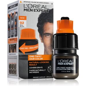L’Oréal Paris Men Expert One Twist farba na vlasy s aplikátorom pre mužov 02 Real Black