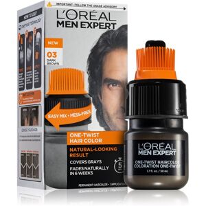 L’Oréal Paris Men Expert One Twist farba na vlasy s aplikátorom pre mužov 03 Dark Brown