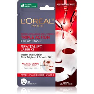 L’Oréal Paris Revitalift Laser X3 plátenná maska proti starnutiu pleti 28 g