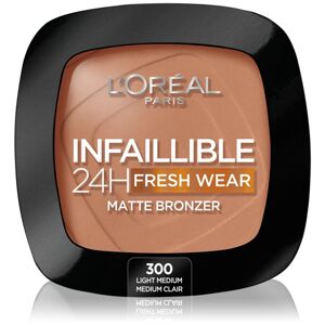 L’Oréal Paris Infaillible Fresh Wear 24h bronzer s matným efektom odtieň 300 Light Medium 9 g