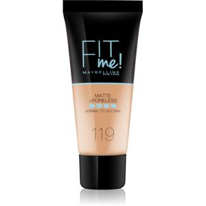 Maybelline Fit Me! Matte+Poreless zmatňujúci make-up pre normálnu až mastnú pleť odtieň 119 Golden Beige 30 ml