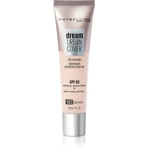 Maybelline Dream Urban Cover vysoko krycí make-up odtieň 103 Pure Ivory 30 ml