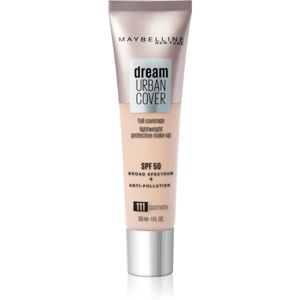 Maybelline Dream Urban Cover vysoko krycí make-up odtieň 111 Cool Ivory 30 ml