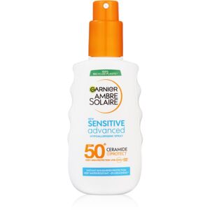 Garnier Ambre Solaire Sensitive Advanced sprej na opaľovanie pre citlivú pokožku SPF 50+ 150 ml