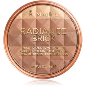 Rimmel Radiance Brick bronzujúci rozjasňujúci púder odtieň 002 Medium 12 g