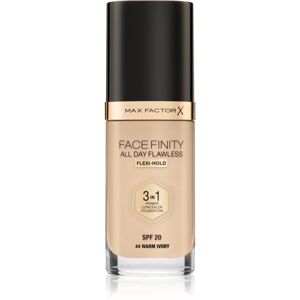 Max Factor Facefinity All Day Flawless dlhotrvajúci make-up SPF 20 odtieň 44 Warm Ivory 30 ml
