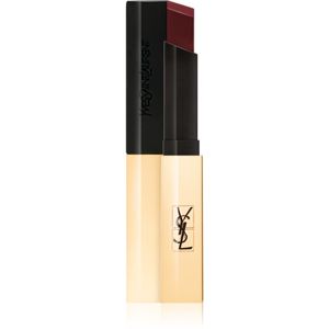 Yves Saint Laurent Rouge Pur Couture The Slim tenký zmatňujúci rúž s koženým efektom odtieň 22 Ironic Burgundy 2,2 g