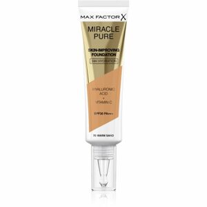 Max Factor Miracle Pure Skin dlhotrvajúci make-up SPF 30 odtieň 70 Warm Sand 30 ml